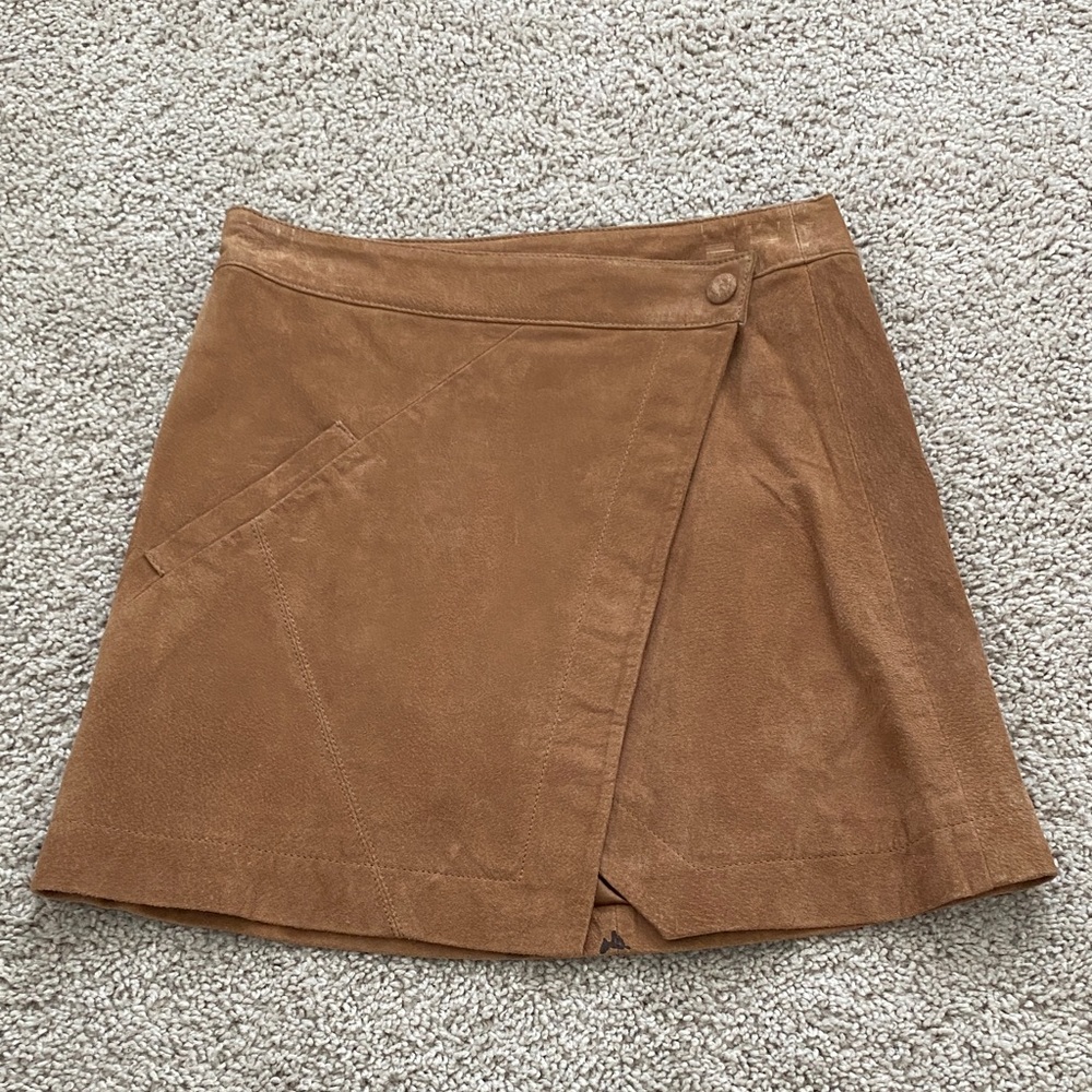 Blank NYC Brown Suede Skirt